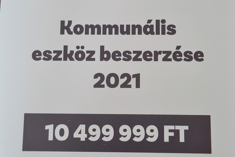 Pályázatok-Kommunális eszköz beszerzés 